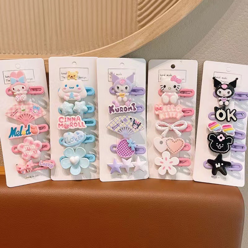 Children's Hair Clips, Little Girl Cartoon Cat Bangs Clips, Side Bangs...