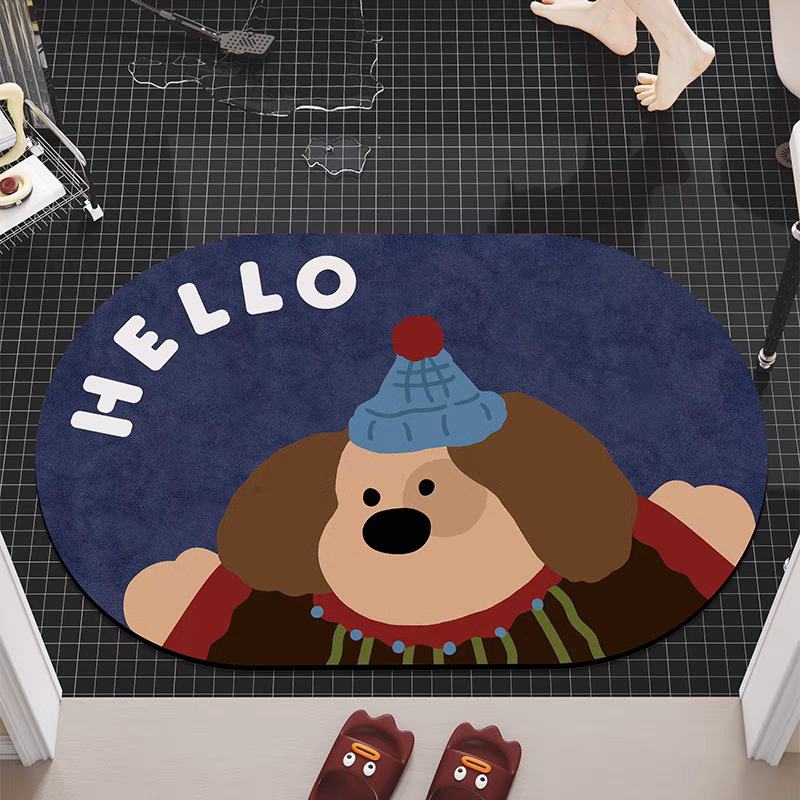 Hello Small Animal Diatom Mud Floor Mat Household Bathroom Floor Mat Entrance Door Mat Bathroom Absorbent Foot Mat Hello Small Animal Diatom Mud Floor Mat Household Bathroom Floor Mat Entrance Door Mat Bathroom Absorbent Foot Mat