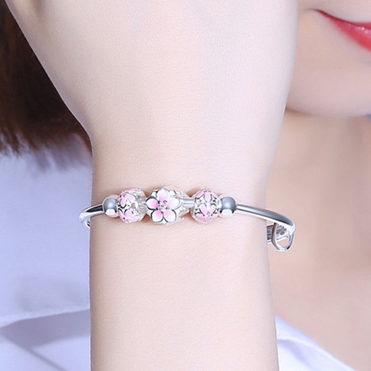 Kirschblüten Armband Aus Harz Süßes Modisches Damen Schmuckstück_voghion.com