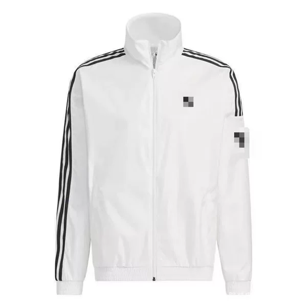 [High-End Version] Clover Embroidered Jacket with Three Stripes, Stand Collar, Casual Sports Trendy Jacket for Men and Women, Suitable for Spring and Autumn