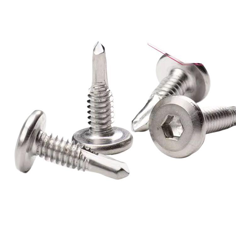 410 스테인레스 스틸 플랫 헤드 육각 소켓 헤드 드릴 테일 셀프 드릴링 도브 테일 네일 가드 레일 핸드 레일 셀프 태핑 스크류 M5 * 19