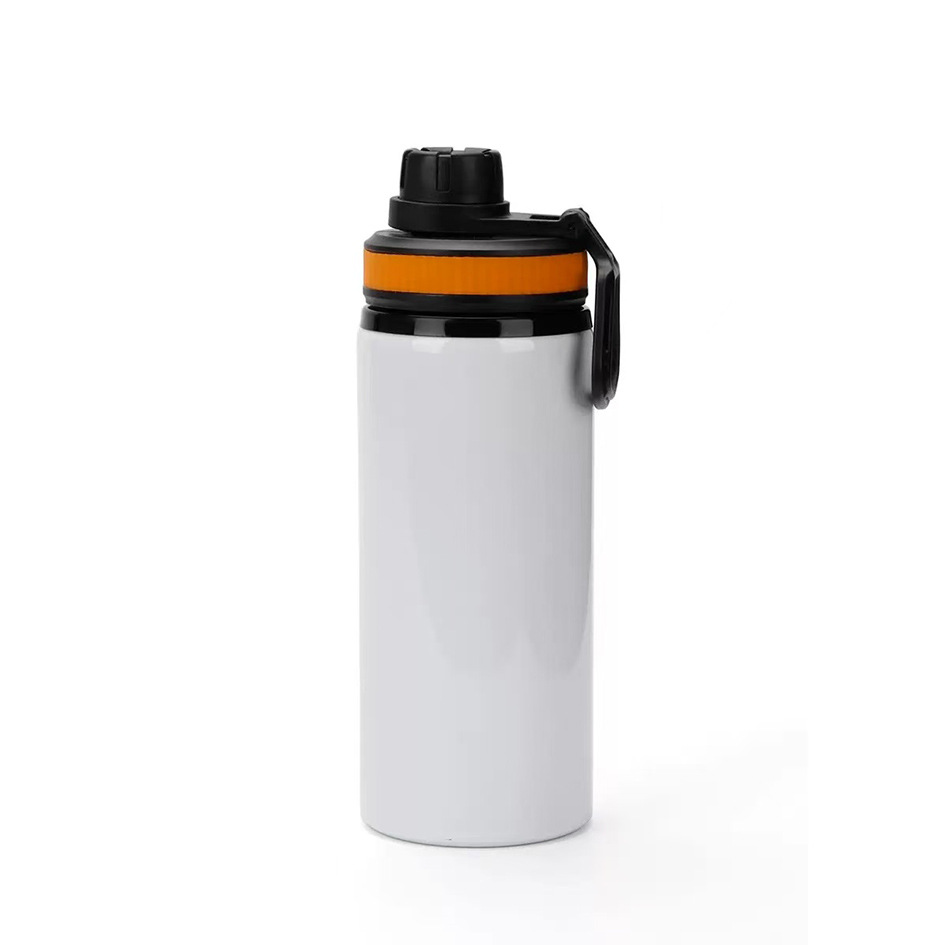 Alpinismo portátil deportivo jarro fundición en blanco 600ML botella espacial cubierta de color con botón de transferencia de calor recubrimiento jarro