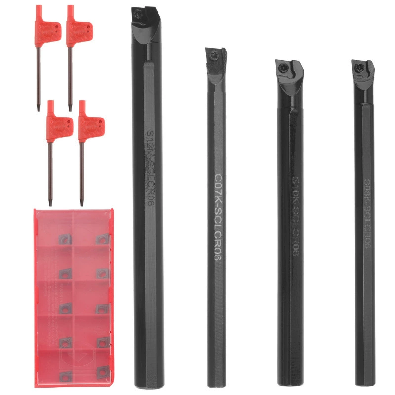 Трансграничный 4 держателя инструмента S07K/S08K/S10K/S12M-SCLCR06 10 вставок CCMT06020