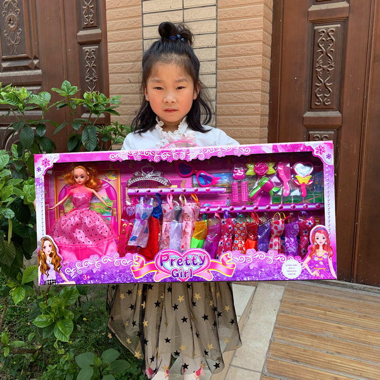 75cm vestido de novia Lele Barbie muñeca traje grande caja de regalo de vestir niñas niños clase de entrenamiento princesa juguete premio