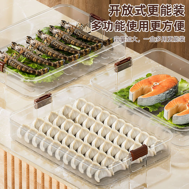 Dumpling Box Special Frozen Dumpling Box Refrigerator Storage Box Household Large Capacity Quick-frozen Chaotic Freezing Preservation Box Multi-layer