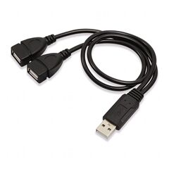 1 対 2 USB オス - バス 3 ヘッド ダブル メス ポート 1 対 2 データ ケーブル オス - 2 メス延長ケーブル充電ケーブル