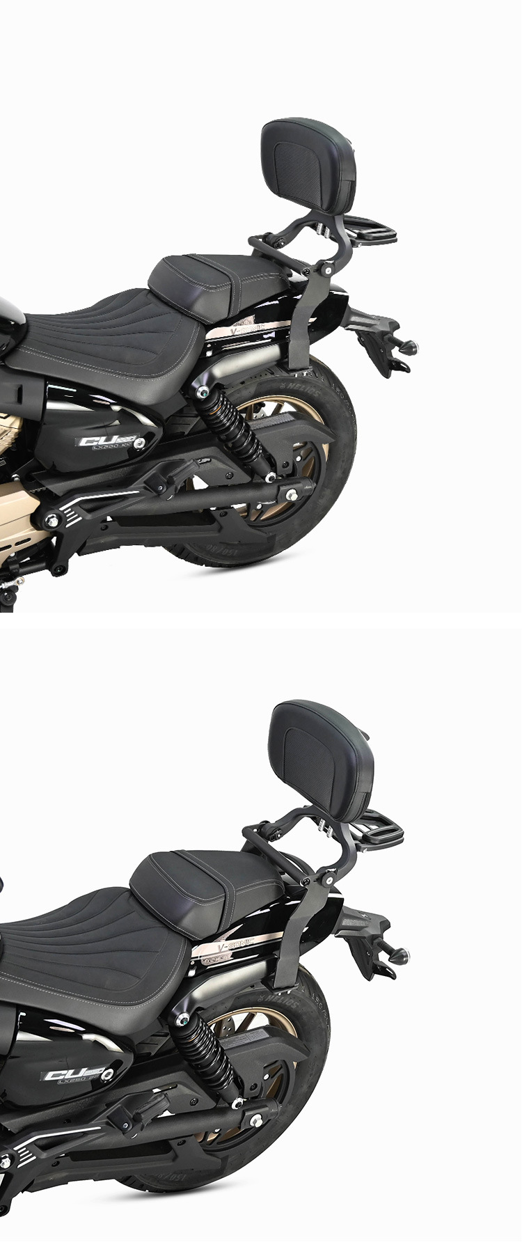 Muscle car wolf is suitable for infinite CU250 backrest modification tail shelf tail wing rear tail rack bending bow folding multi-function