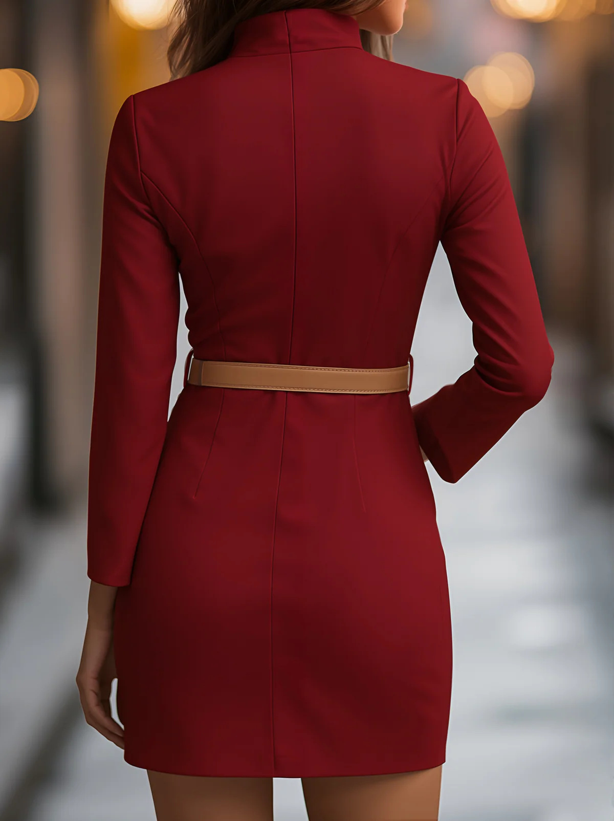 (Cross-border trading), fashionable elegant white dress, European style, city style, Amazon 4