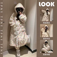 Корейские милые с капюшоном коралловые бархатные пижамы женские зимние плюшевые плюшевые толстые пижамы брюки домашние костюмы