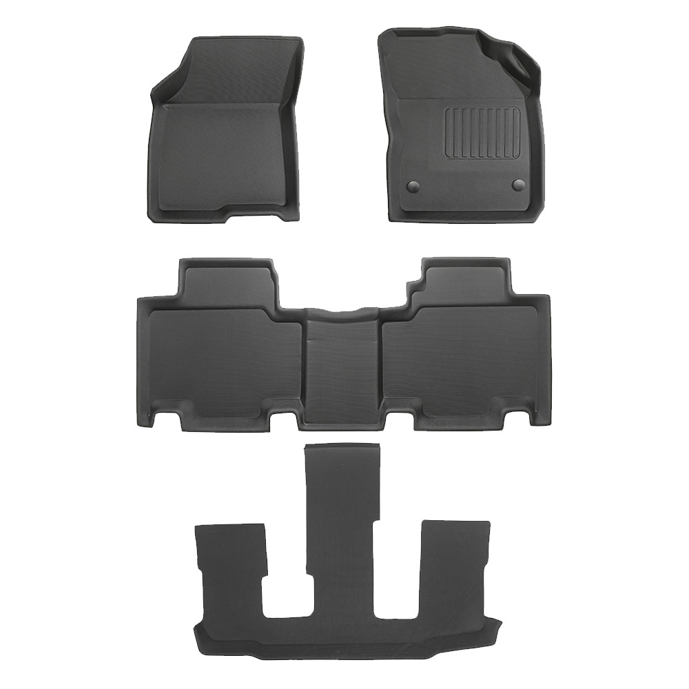 Adecuado para BYD M6 eléctrico 2024 timón derecho 7 asientos 3D para todo clima material XPE cojín del pie cojín del maletero cojín del respaldo