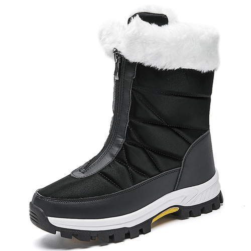 new autumn and winter velvet snow boots cross-border foreign trade women's shoes thickened cotton shoes thick sole high top mid-calf women's boots