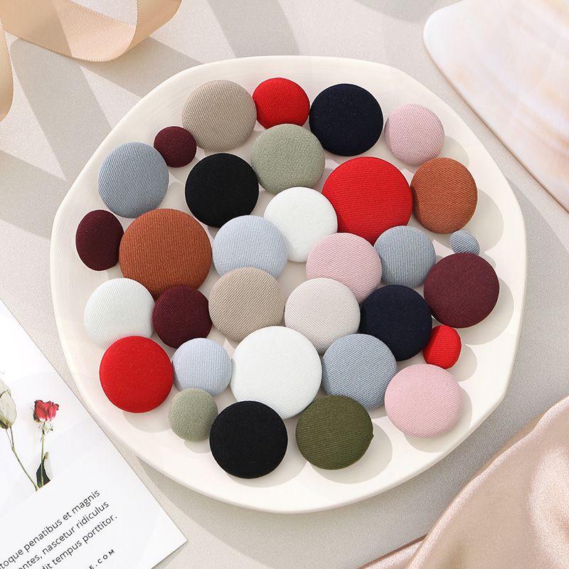 Factory Direct Sale Fabric-Covered Buttons, Round Fabric Buttons for Suits, Blazers, Dresses, Sweaters, Shirts, and Snap Buttons Factory Direct Sale Fabric-Covered Buttons, Round Fabric Buttons for Suits, Blazers, Dresses, Sweaters, Shirts, and Snap Buttons