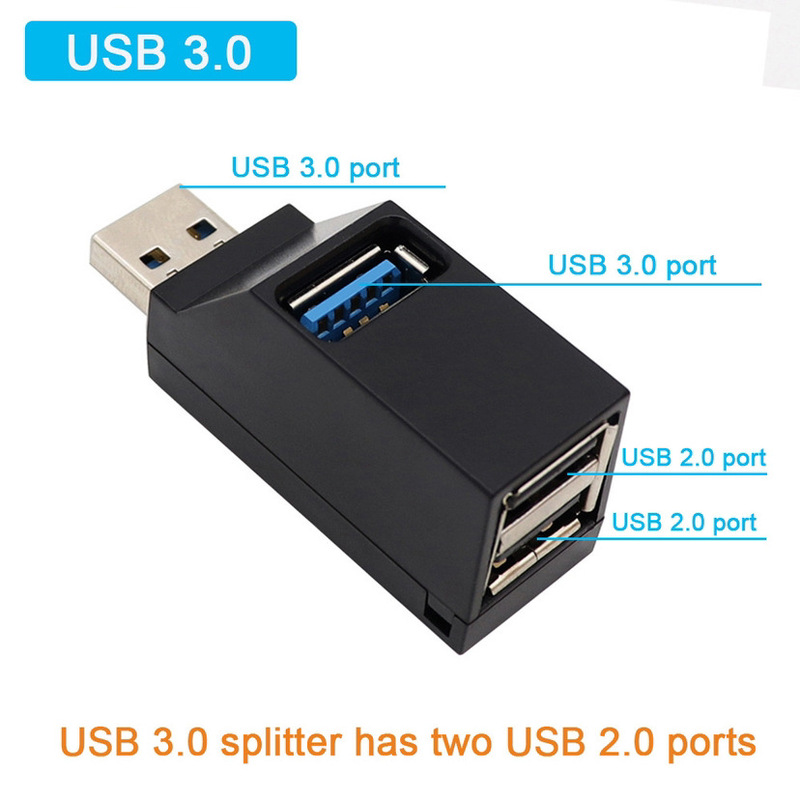 in stock USB3.0 high-speed whistle HUB3.0 hub 3-port in-line portable splitter mini docking station