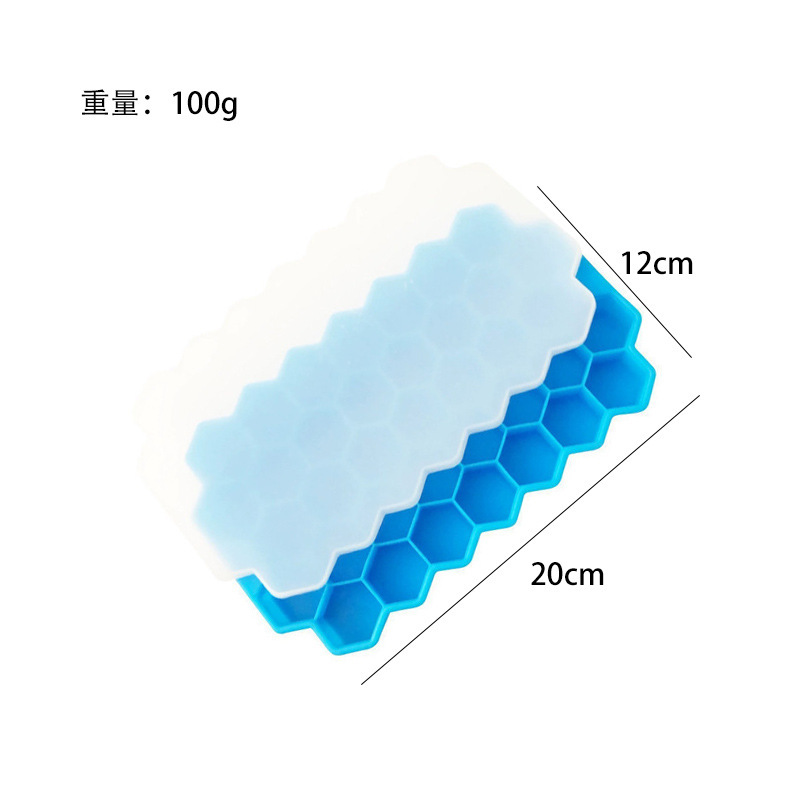 Molde de bloque de hielo congelado con cubierta de silicona rejilla de hielo fabricación de película de hielo cráneo cuadrado máquina de hielo cóctel hockey película de hielo