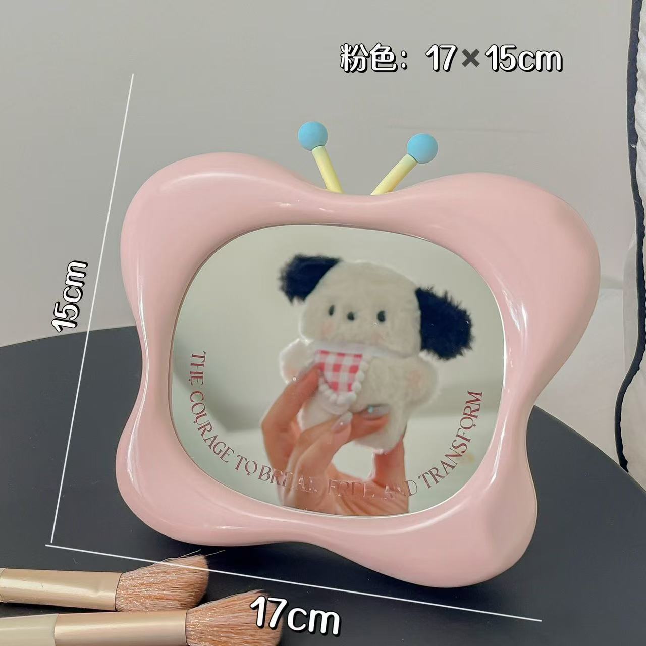 나비 화장거울丨걸리핑크