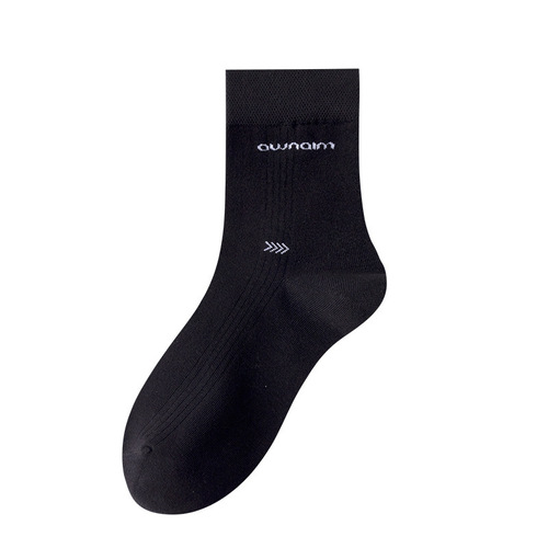 Men's Spring and Summer Pure Cotton Medium Cuff Socks Anti-Pilling Simple Japanese Formal Anti-Pilling Autumn and Winter Business Socks