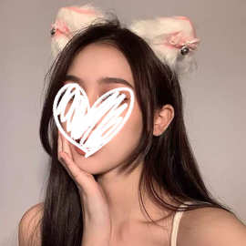 性感辣妹小野猫猫耳朵鸭嘴夹发箍女款秋冬纯欲头饰cos发饰时尚