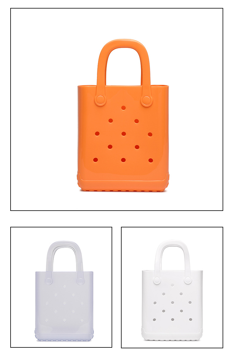 Women's Gender Women's Medium PVC Solid Color Streetwear Hollow Square Open Handbag
