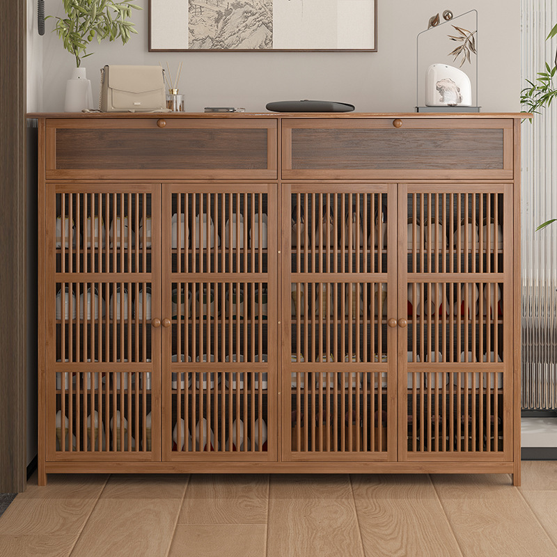 Shoe Cabinet for Home Use, Shoe Rack for Rental Apartments, New Chinese-Style Entrance Hallway Multi-Layer Dust-Proof Large-Capacity Dormitory Cabinet