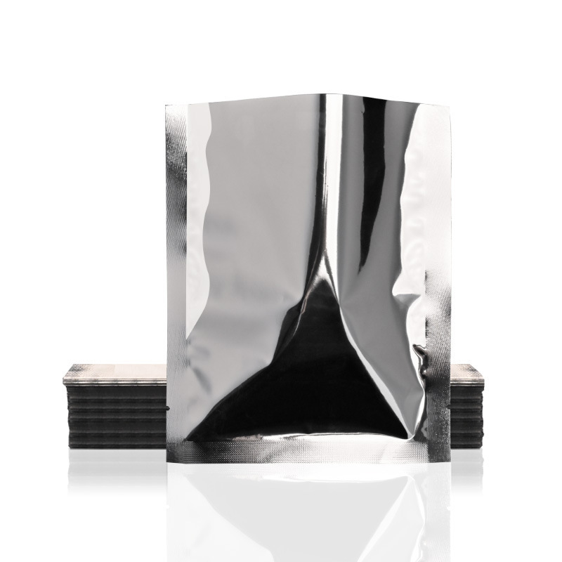 厂家加厚抽真空镀铝箔面膜袋 食品包装茶叶袋现货 三边封纯铝