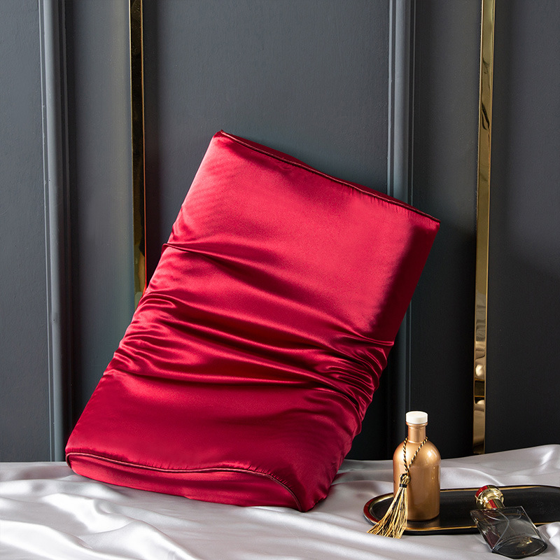 체리 레드 양면 6A 뽕나무 실크