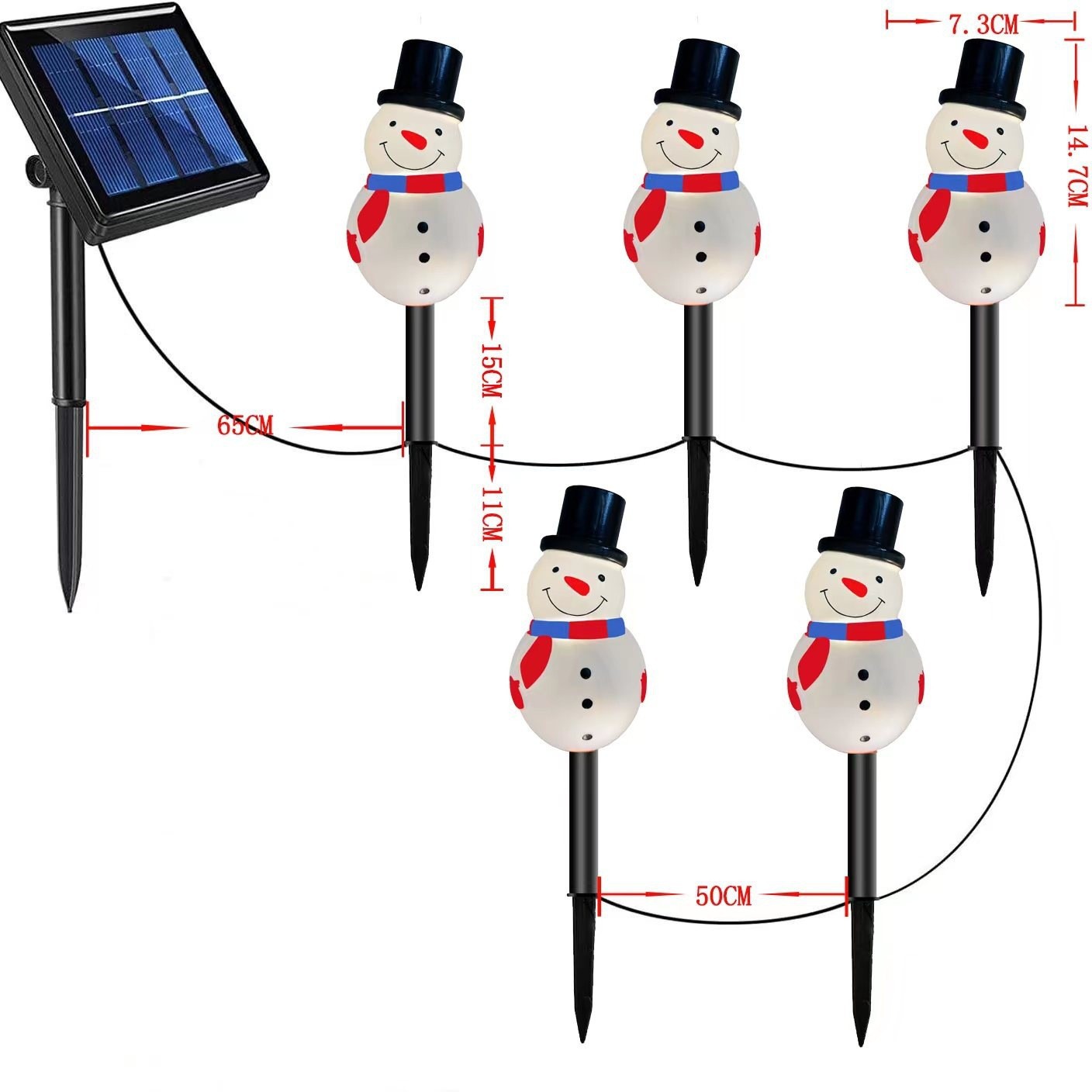 Santa Claus transfronterizo iluminación de césped al aire libre luz de jardín LED de Navidad luz solar luz de césped image 19