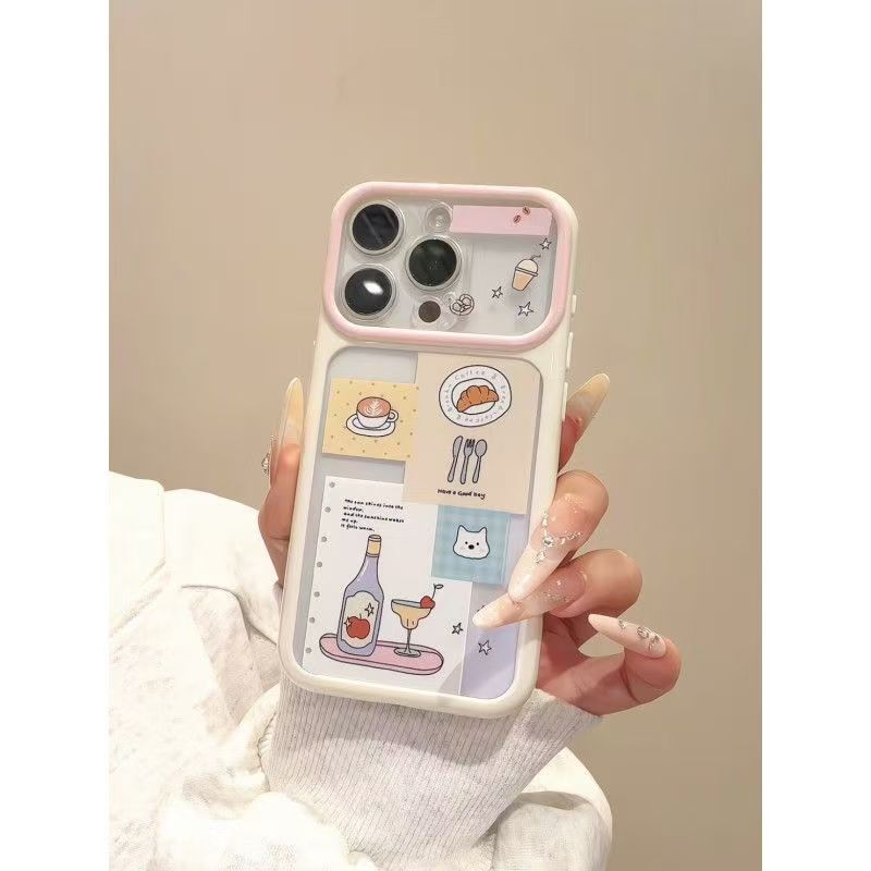 Collage Coffee Croissant Puppy Phone Case for iPhone 17 PRO MAX, New Model 16 PRO MAX/15/14 Collage Coffee Croissant Puppy Phone Case for iPhone 17 PRO MAX, New Model 16 PRO MAX/15/14