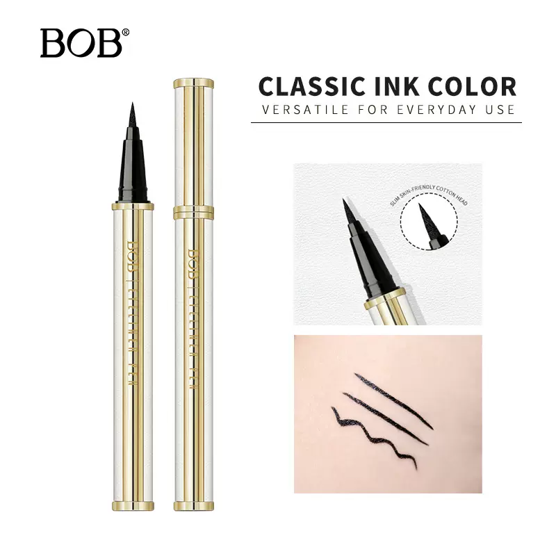 跨境bob小羊皮眼线液笔防水不晕染不掉色流畅顺滑粗头新手眼线笔