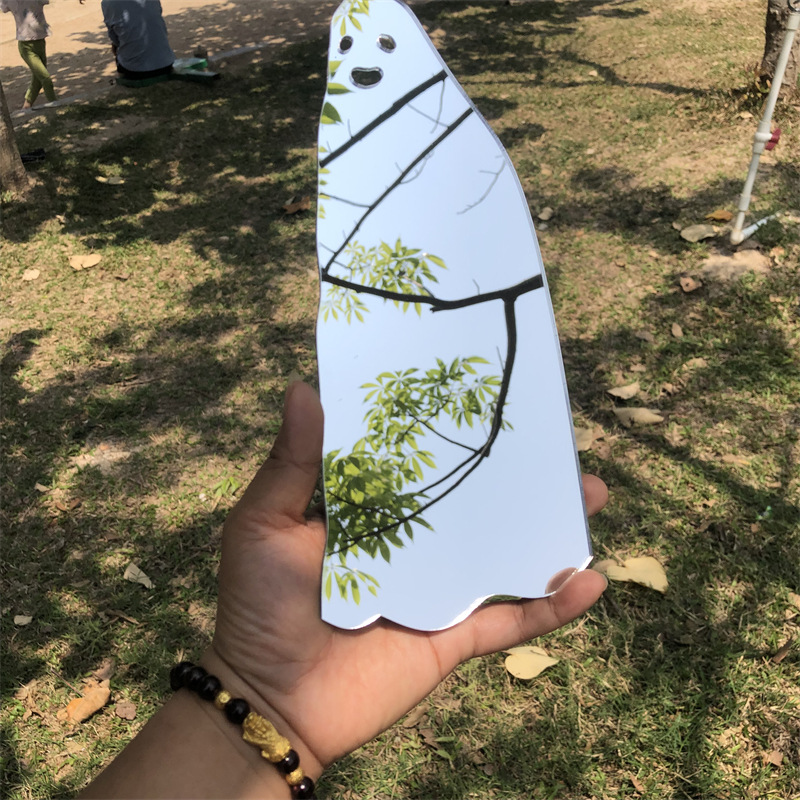 异形镜片化妆镜补妆便携春日拍照神器意境蝴蝶便宜加厚创意摆拍