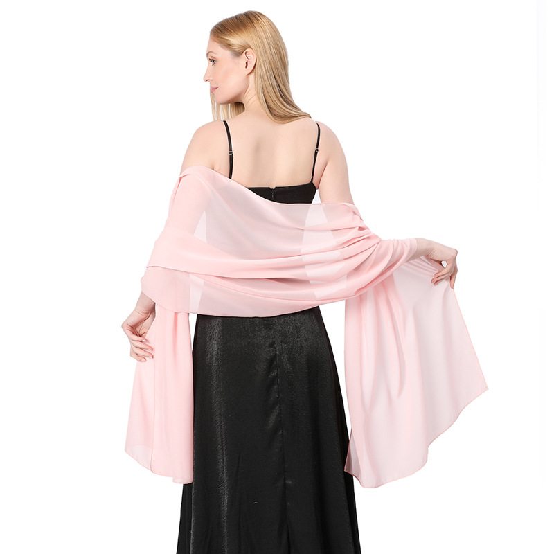 Elegant Chiffon Shawl For Wedding Bridesmaid And Evening Party_voghion.com