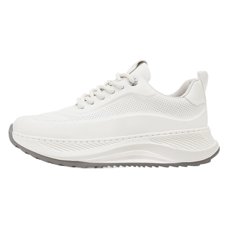 Трендовая обувь, нескользящие спортивные кроссовки платформа, высокие маленькие белые кроссовки, интернет-знаменитость