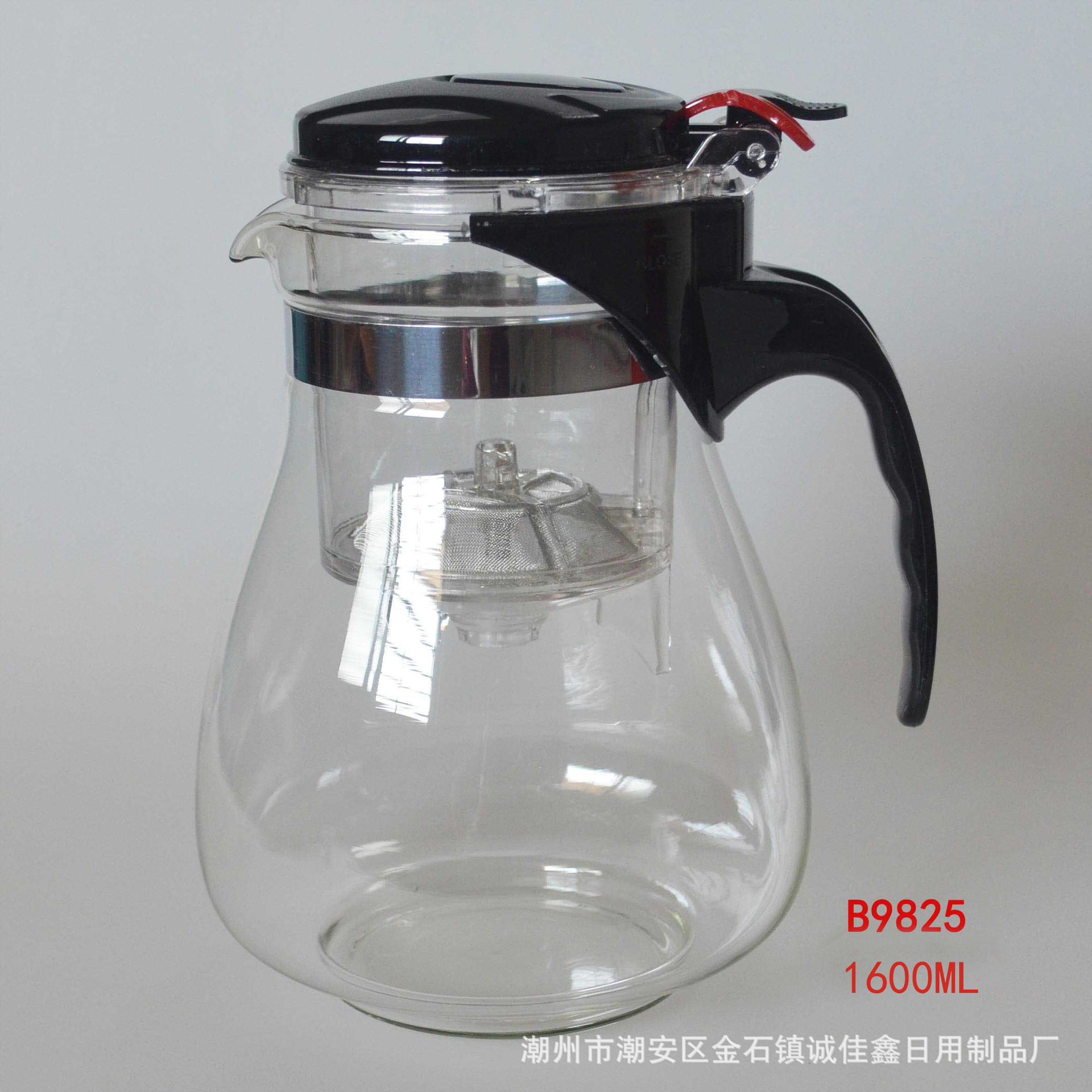 易清洗 鵬榮牌大容量1600ml耐熱過濾飄逸杯 泡茶壺