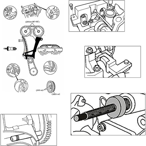 Suitable for BMW E90 N42 N46 engine timing, this is a specialized engine timing tool set
