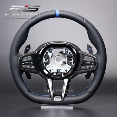 CS full leather blue label Steering wheel - g38-base-bare-disk