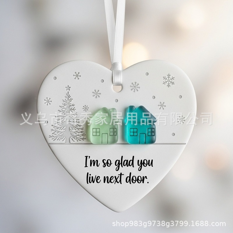 跨境新款Friendship Ornaments For Ture Friends友谊爱心挂饰|undefined