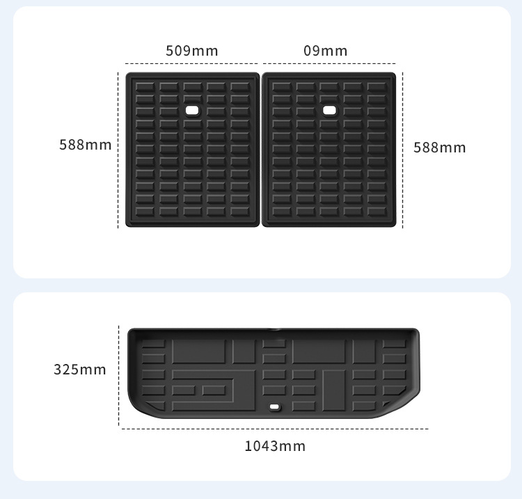 Suitable for 23-26 Models of Jetour Traveler/Shanhai T2 Car Floor Mats Tpe Floor Mats Trunk Mat