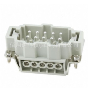 HDC-HE-010-M T20401002101 SIBAS西霸士TE泰科10芯螺钉压接 公芯