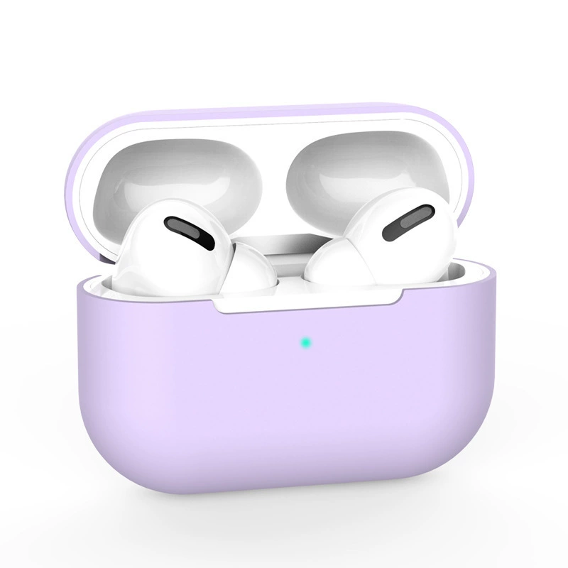 Силиконовый беспроводной защитный чехол (совместимый с Apple) для наушников, тонкий софт-тач, многоцветный