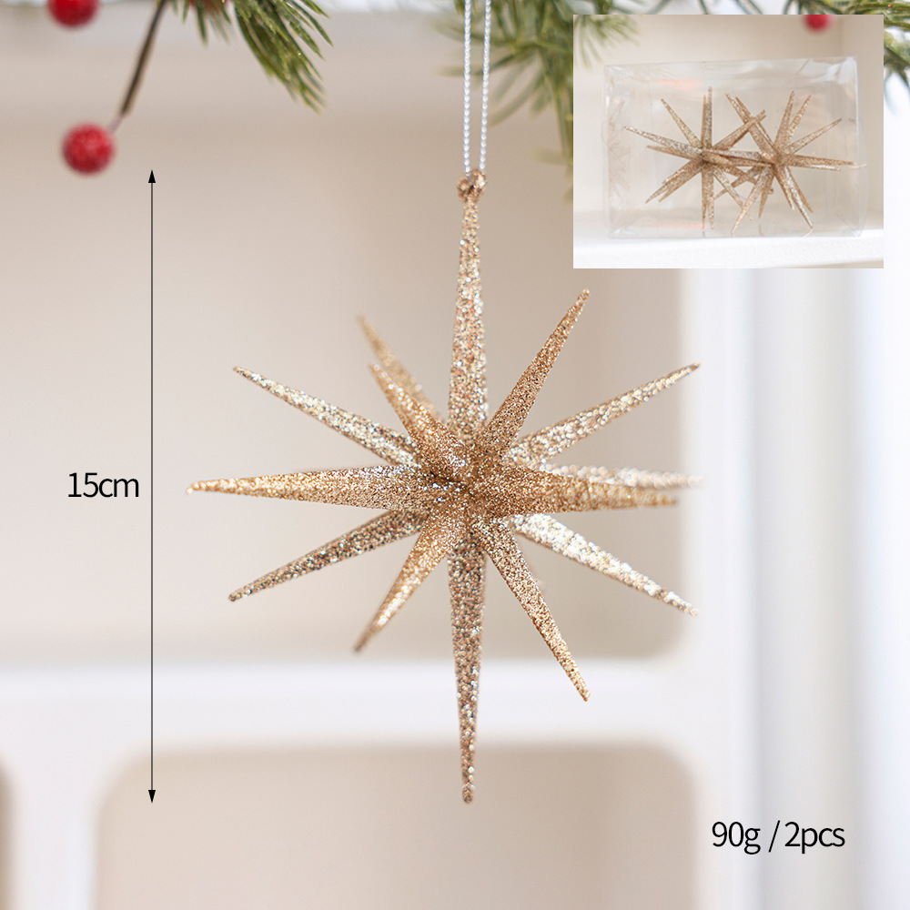 Decoración de Navidad ins estilo copo de nieve estrella árbol de Navidad adornos colgante atmósfera que rodea diseño de la escena Accesorios