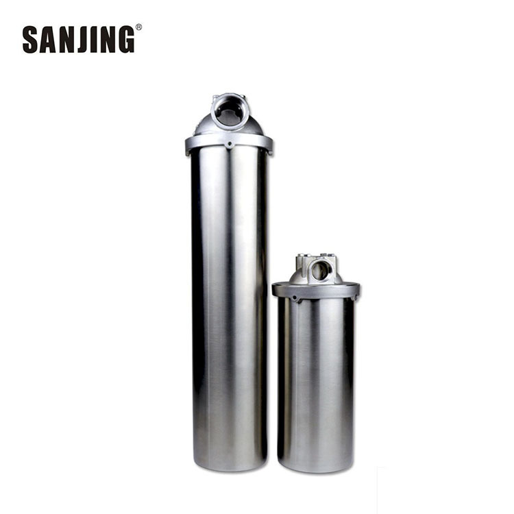 Filtro de precisión industrial de gran flujo de 20 pulgadas Botella de filtro de grasa grande de acero inoxidable de 10 pulgadas Cartucho de filtro de ácido y álcali resistente a altas temperaturas 304