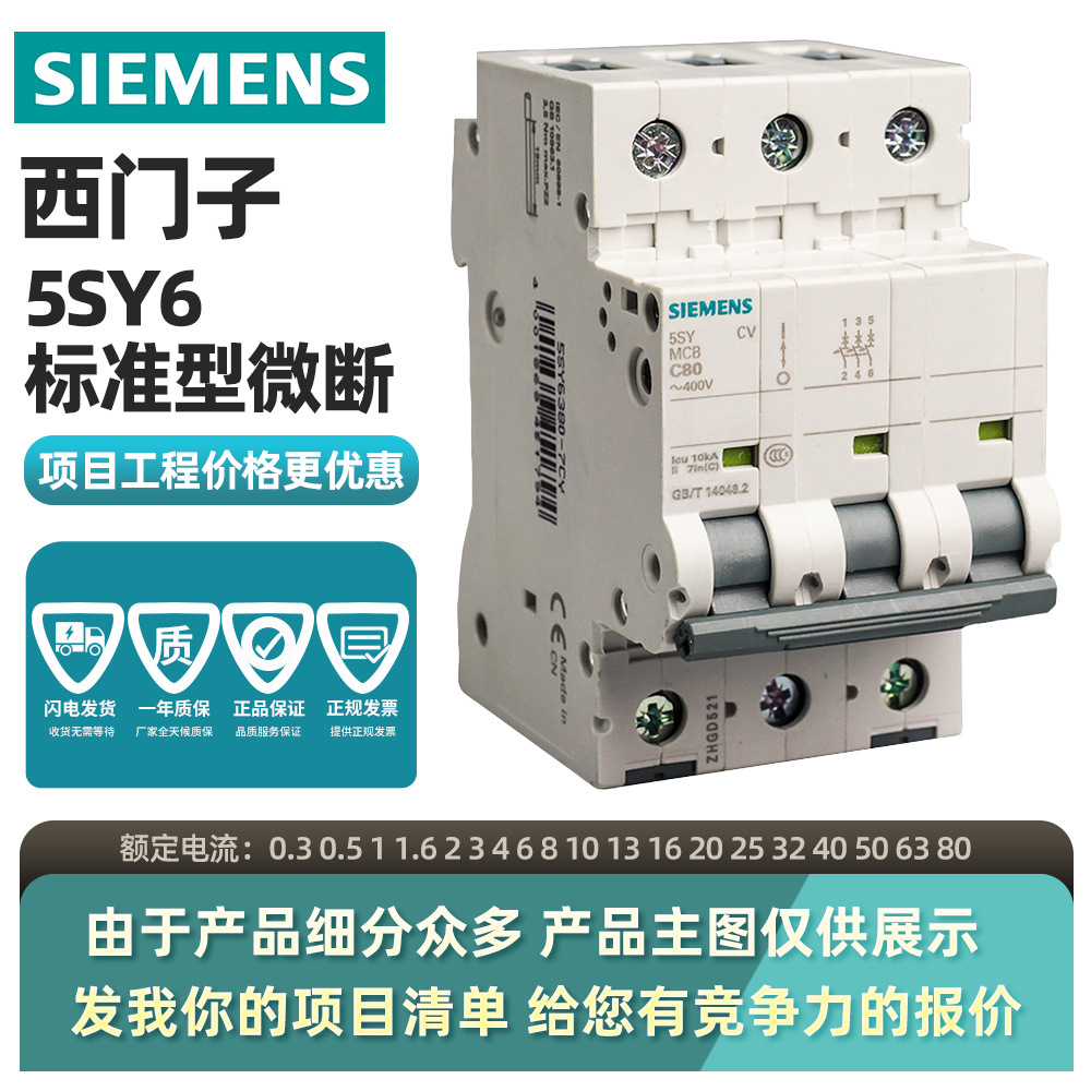西门子 siemens  5SY6 标准型微断 5SY6 C0.3 2P