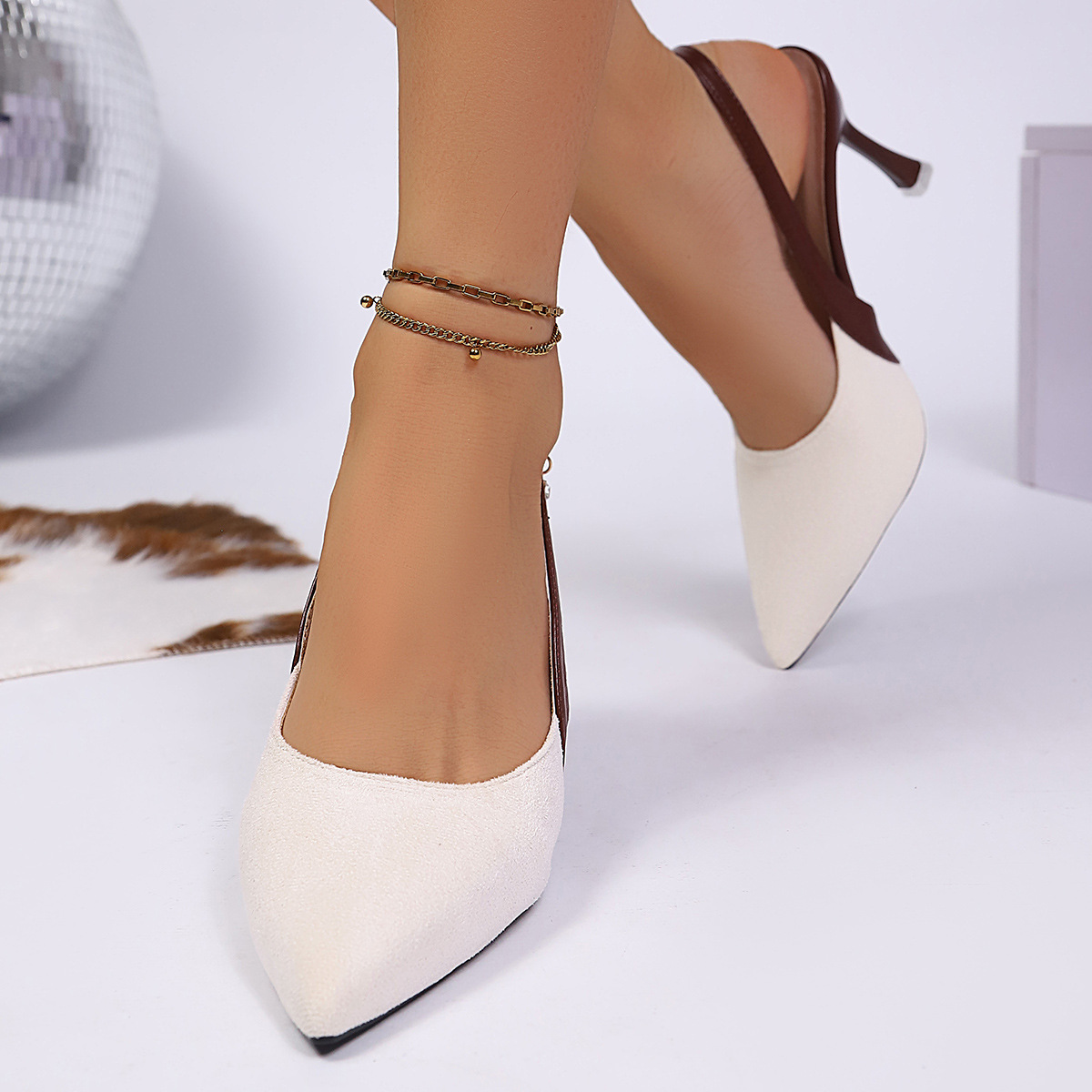 2025 Autumn New French Fashion Pointed Toe Backless High Heels Women's Stiletto Heel Sandals_vogvips.com