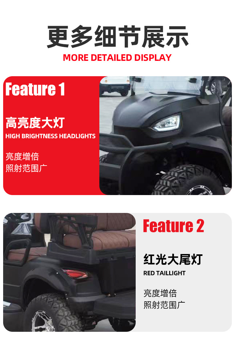 4-Seat Golf Cart, Foreign Trade Export, Park Scenic Spot Sightseeing Car, House Viewing Reception Car, Electric Tourist Sightseeing Car