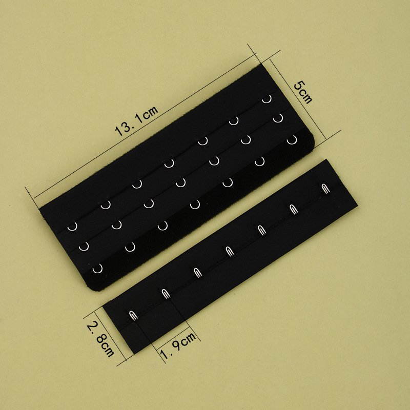 Three-row, seven-hook lingerie fabric hook bra accessories, mother-and-child clasps for shapewear, fasteners for body-sculpting garments, matching male-female buckles