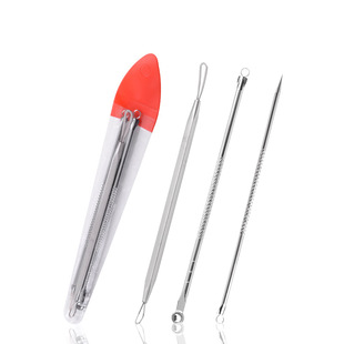 Blackhead removing acne Needle suit acne needle stainless steel acne needle zipper bag 3-piece set acne needle