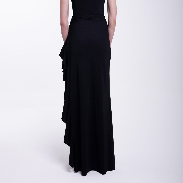 GraceChic GraceChic 2025 European American Swimwear New V-neck Black And White Patchwork Simple High-end One-piece Swimsuit Set For Women_voghion.com