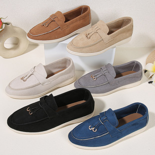Cross-Border Export Large Size Factory Spot Direct Sales 2025 Slip-On Soft-Soled Casual Women's Shoes Versatile Loafers
