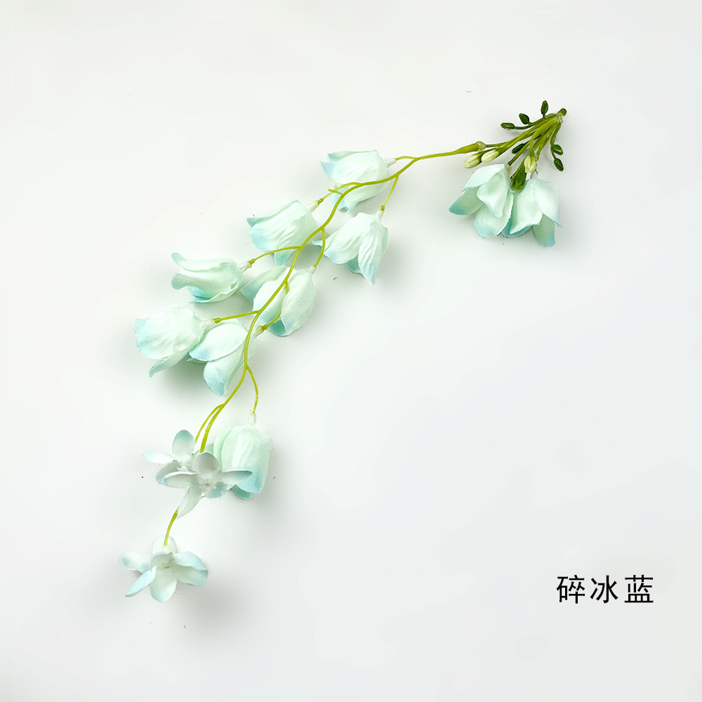 Simulación colgante flor de brida DIY tocado de novia pinza de flores paquete de material para hacer pequeños adornos de diseño floral en el hogar