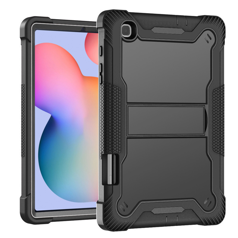 For Samsung Tab S6 Lite Tablet Protective Case A8 X200 Silicone PC Bracket T500 Drop-proof Protective Case