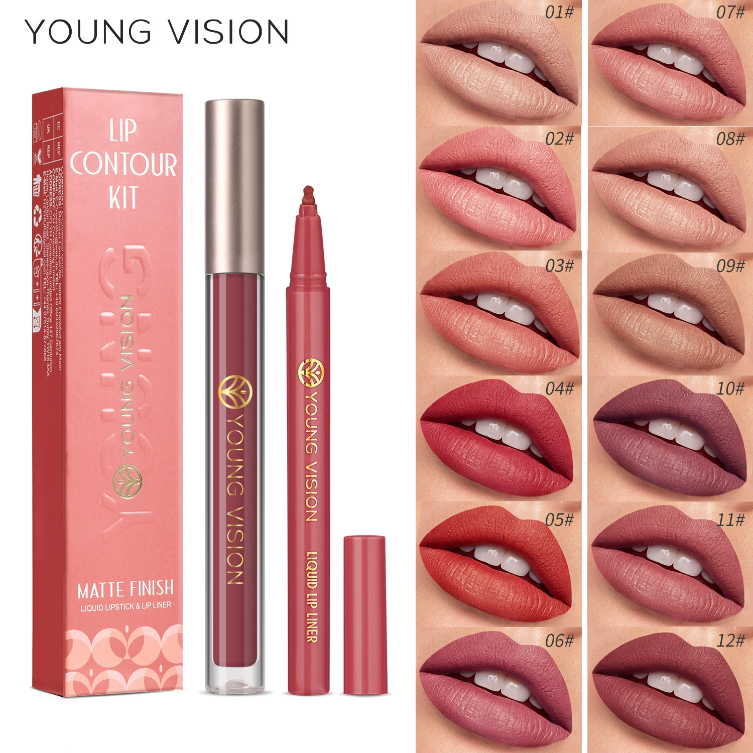 YOUNG VISION Lip gloss, lip pencil, set, 2 pieces